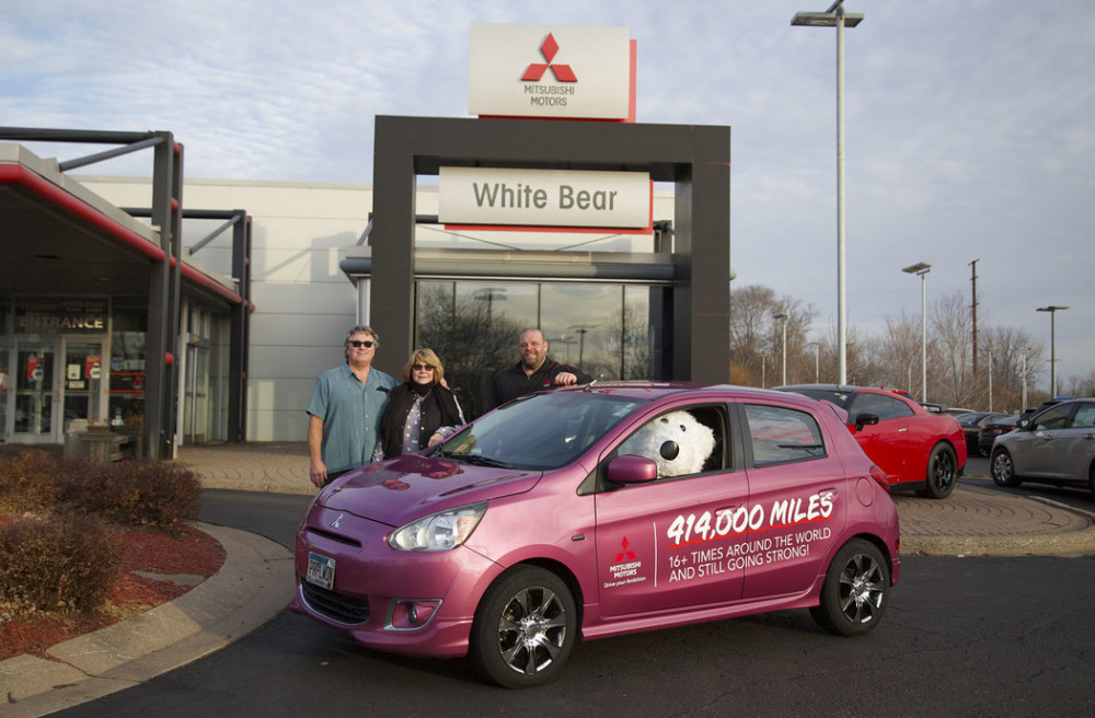 2014 Mitsubishi Mirage, in which they racked up an incredible 414,000 miles