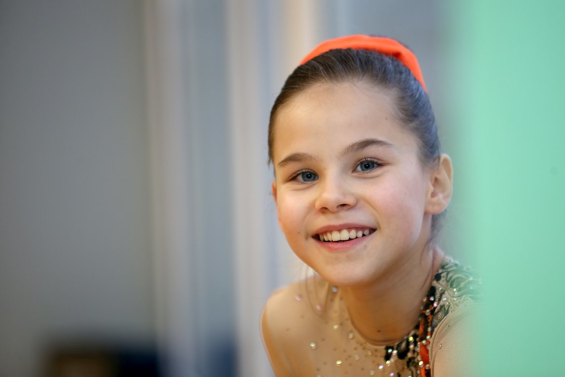 10-metė sportininkė Laineta Lukošiūtė (A.Barzdžiaus nuotr.)