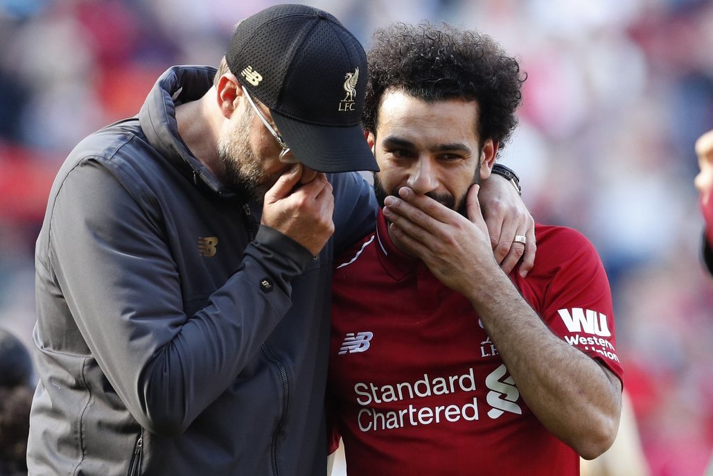 Jurgenas Kloppas ir Mohamedas Salah (nuotr. SCANPIX)