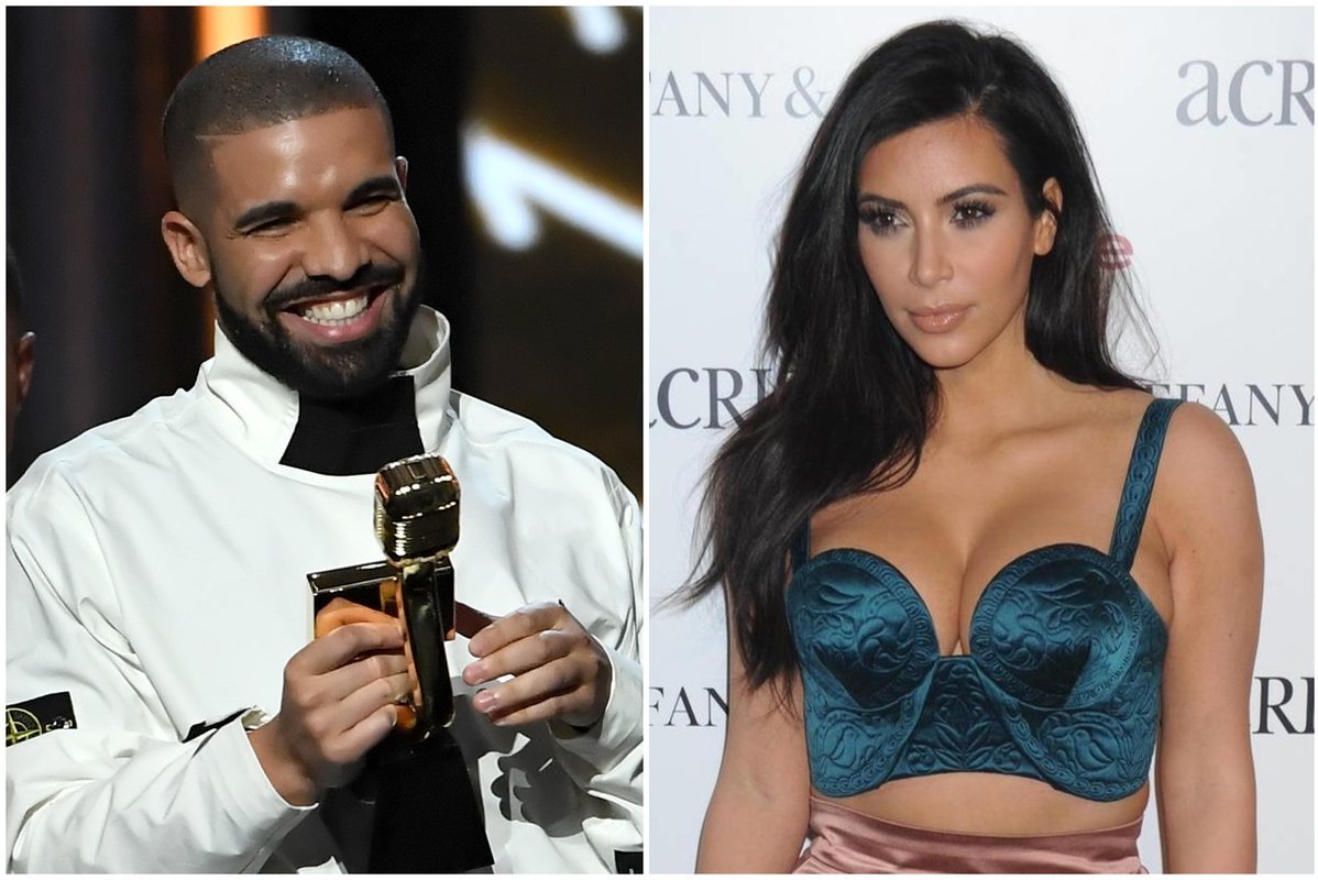 Drake ir Kim Kardashian (tv3.lt fotomontažas)