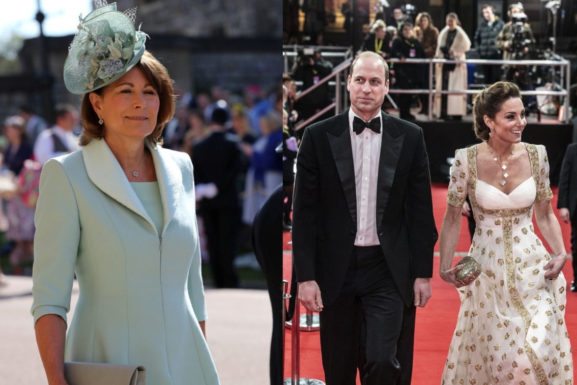 Carole Middleton, princas Williamas ir Kate Middleton (nuotr. SCANPIX) tv3.lt fotomontažas
