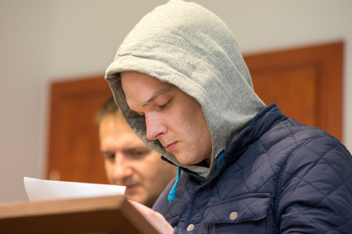 Paulius Gaižauskas teisme nuotr. Broniaus Jablonsko