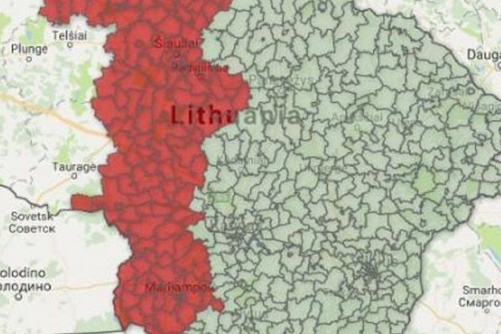 PLEČIAMA AFRIKINIO KIAULIŲ MARO BUFERINĖ ZONA. VMVT žemėlapis