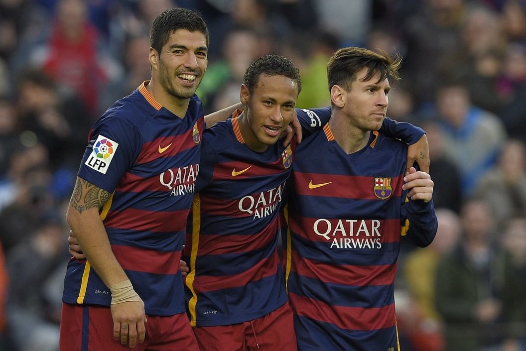 L. Suarezas, Neymaras ir Lionelis Messi (nuotr. SCANPIX)