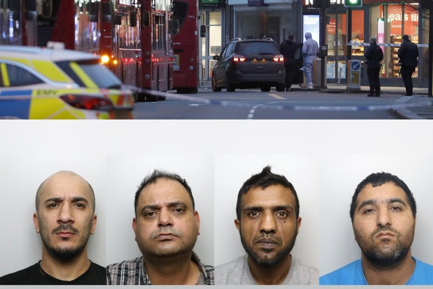 West Yorkšire Police nuotr. Iš kairės: Usmanas Ali, Gulas Riazas, Banaras Hussainas ir Abdulas Majidas.