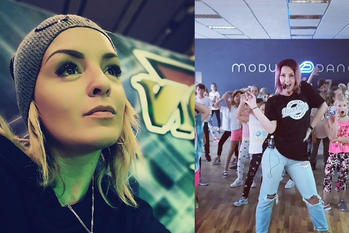 Viktorija Nenartovič su mokiniais (nuotr. asm. archyvo)