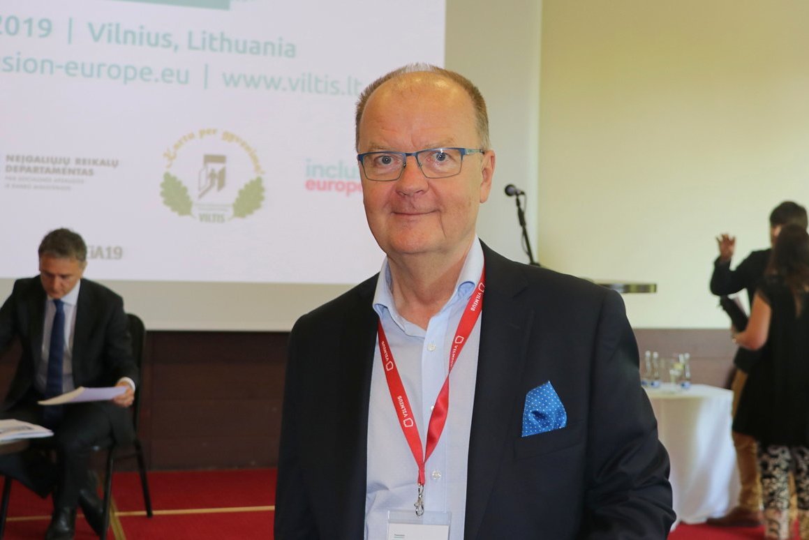 „Inclusion Europe“ prezidentas Jyrki Pinomaa. Sigitos Inčiūrienės nuotr.