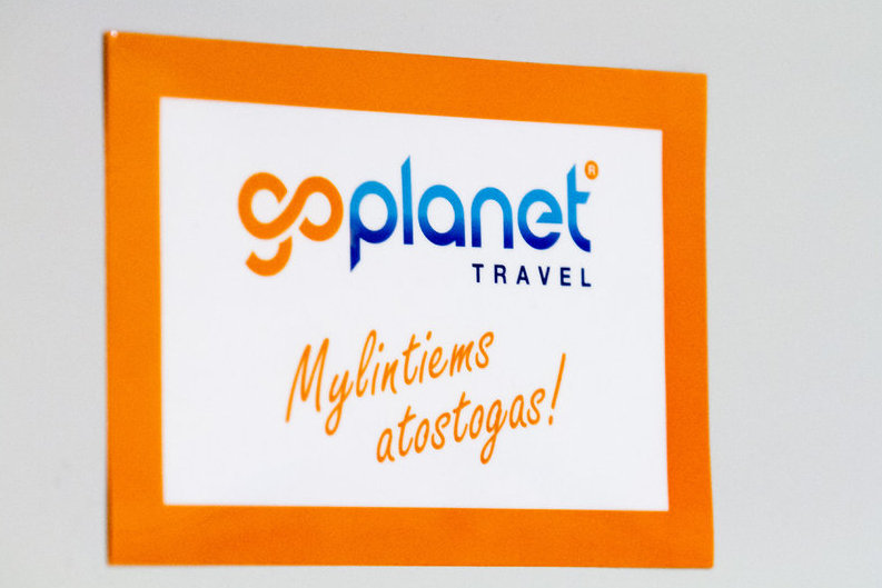 “Go planet travel“ logotipas (nuotr. Balsas.lt/Ruslano Kondratjevo)