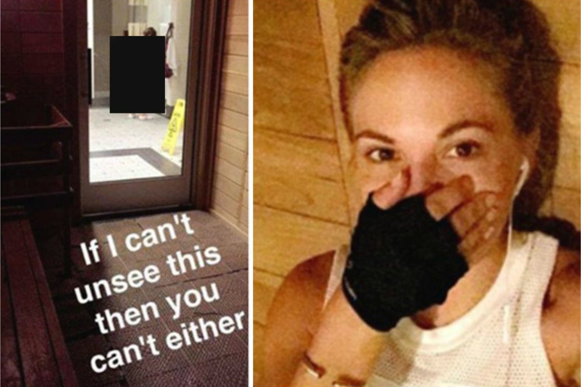 Dani Mathers ir nepažįstamoji (nuotr. Snapchat)