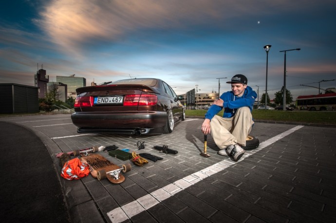 Žemintą išdailintą „Toyota Carina E“ vairuojantis Robertas
