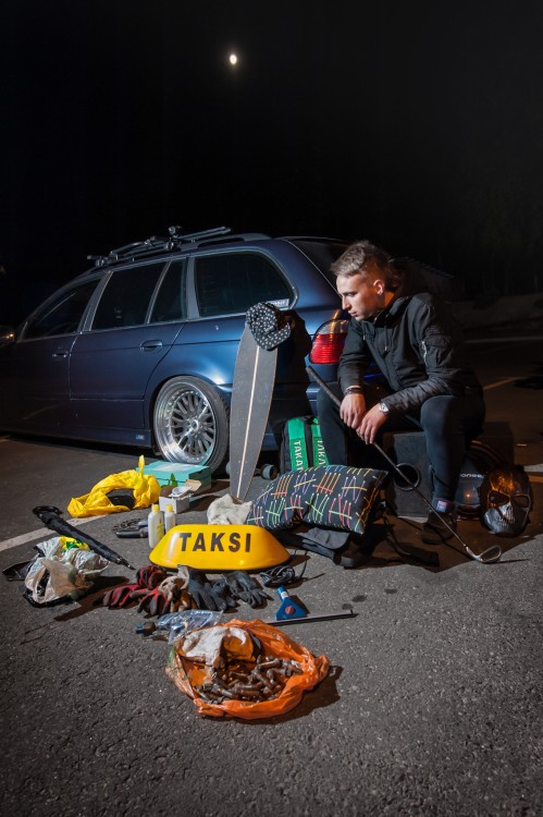 Alytiškio Sigito BMW 525 – daiktų kalnas.