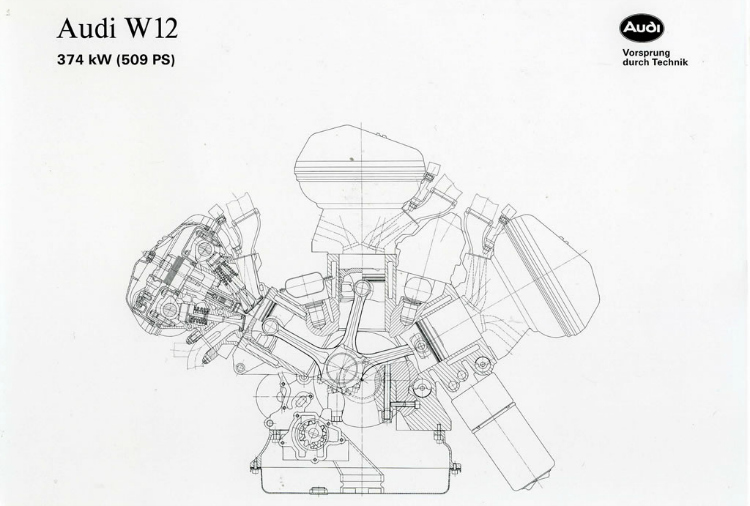 Tai – pirmasis „W12“ prototipo brėžinys