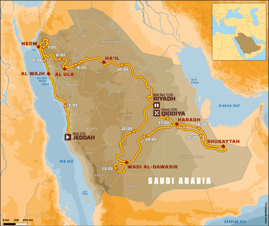 Dakaro ralio maršrutas