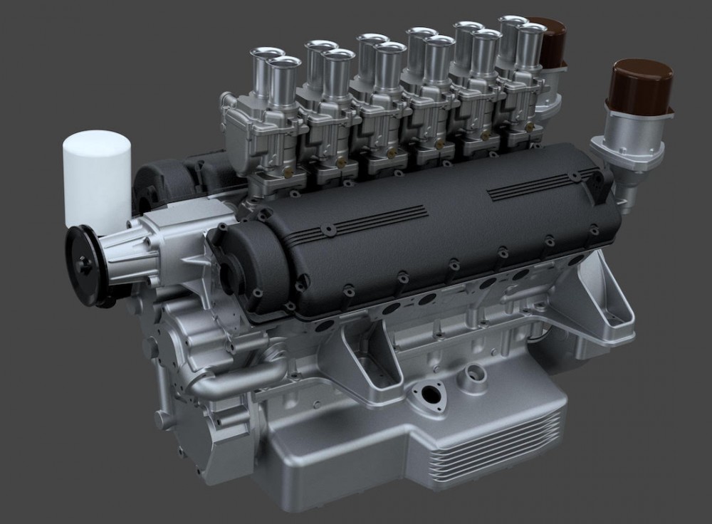12 cilindrų variklį turintis Dutch Minotto