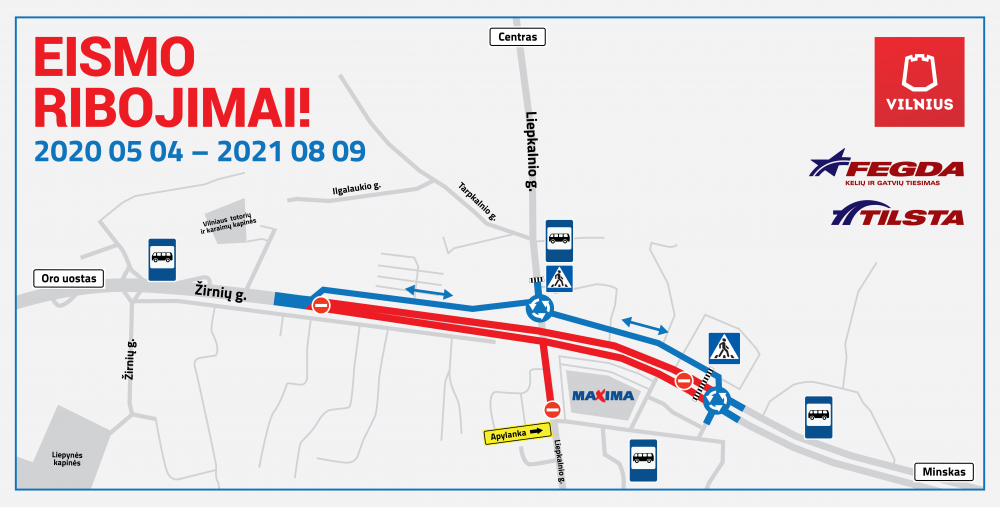 Liepkalnio, Žirnių – Minsko pl. sankryžos rekonstrukcija