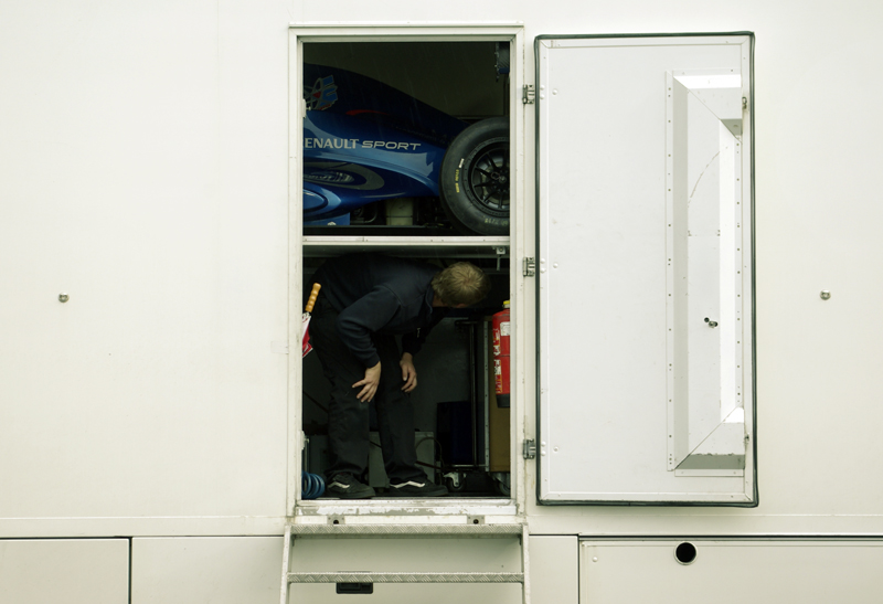 Hockenheimring trasoje matyti automobiliai