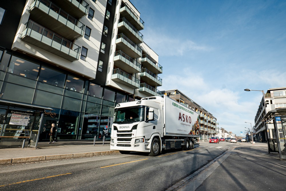 Elektrinis Scania sunkvežimis