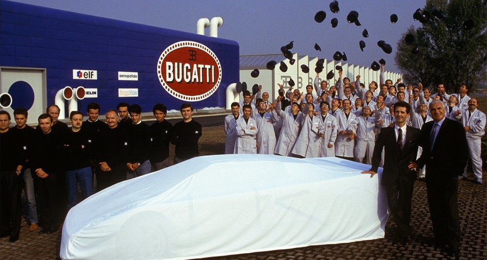 Bugatti EB110 pristatymas