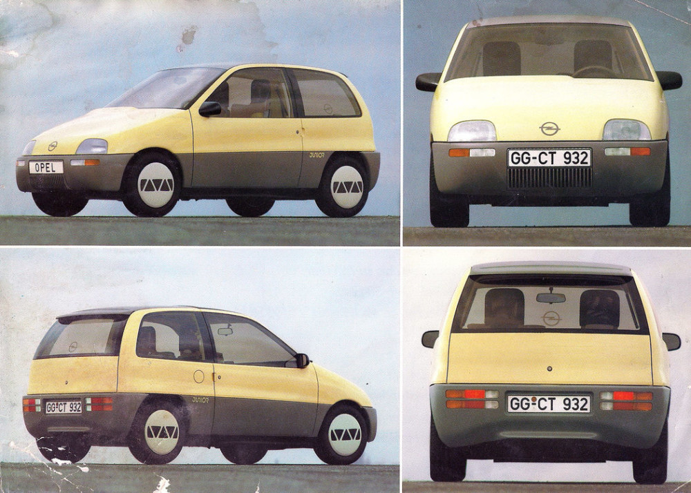 „Opel Junior“: Mažas miesto automobilis su sumaniai suprojektuotu interjeru
