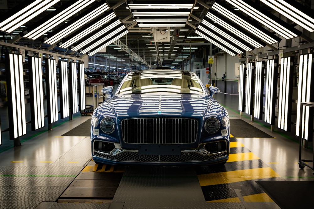 V8 version of “world’s best luxury four door grand tourer” now in full production at Bentley’s home in Crewe