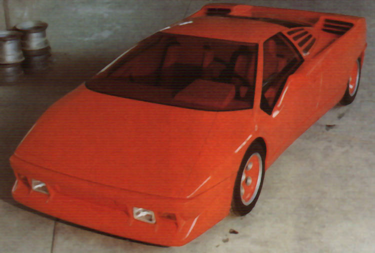 The Lamborghini Diablo as Gandini saw it, before Chrysler had it modified into a less dramatic design.