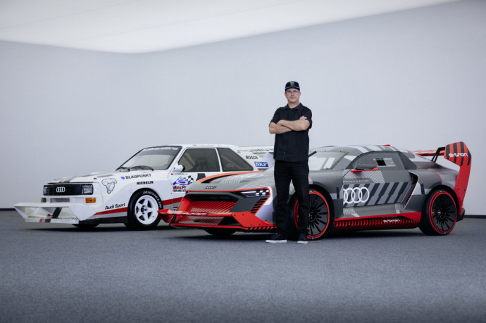 Kenas Blockas pristatė savo naują žaisliuką – „Audi S1 Hoonitron“