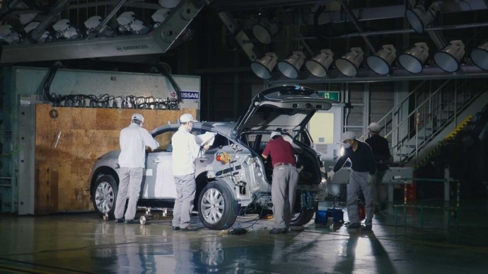 „Nissan“ siekdama užtikrinti elektrinio „Ariya“ keleivių saugumą, atliko daugiau nei 400 saugumo bandymų