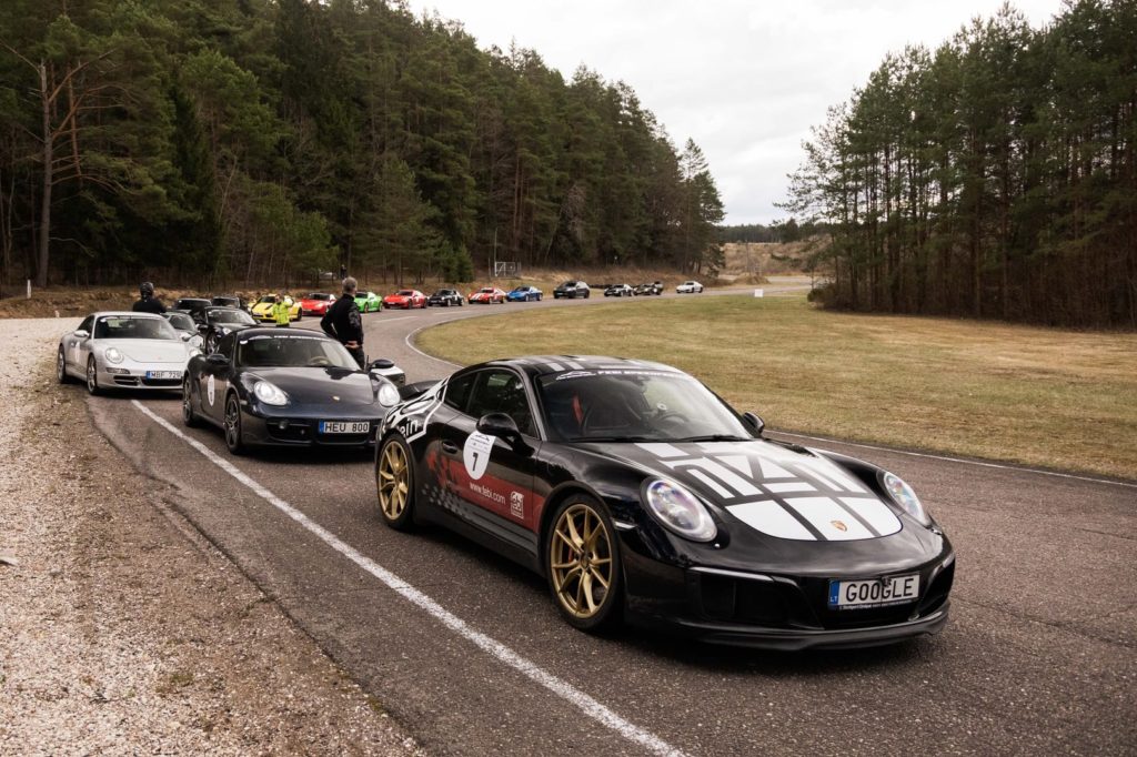 Porsche on race track