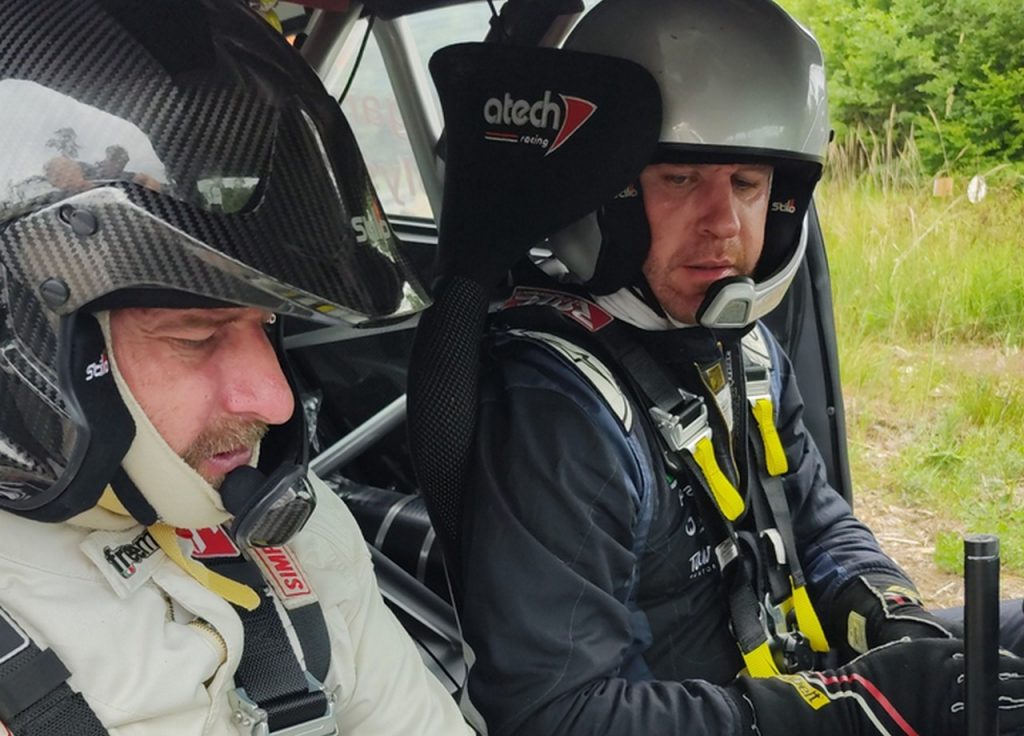 Tomas Šmagarys bei buvęs WRC pilotas Kristian Sohlberg